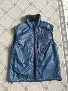 Men's Navy Quilted Packable Vest with Chest Zip